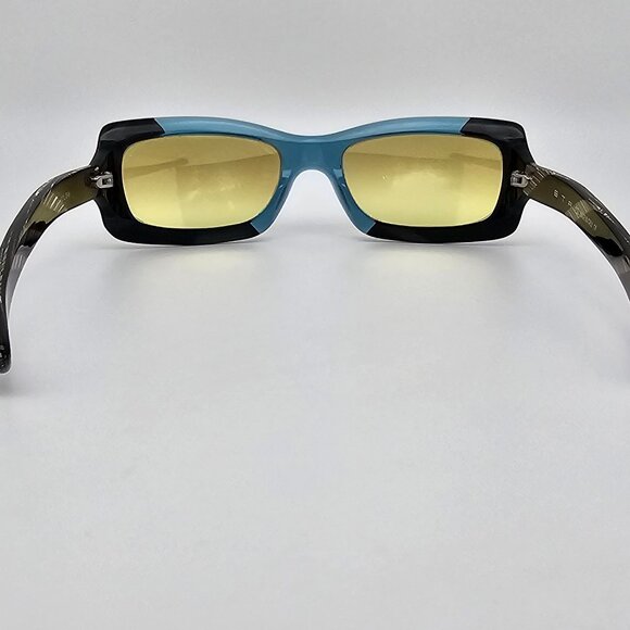 Etro Mod. SE 9760 51 Col. B46 Crystal Blue Horn Frame Yellow Lens Sunglasses - Picture 4 of 14